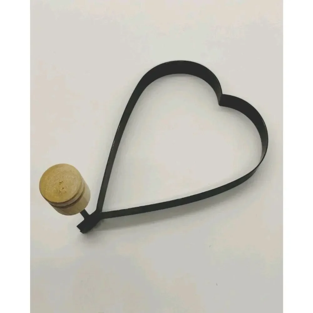 Heart Egg Pancake Rings Nonstick with Wood Handles